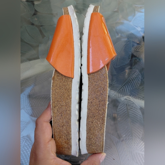 Birkis By Birkwnstock Women Size 37/6 Us Narrow Birkenstock Orange Sandals - Picture 4 of 8